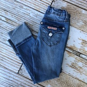 HUDSON - Girls size 8 cropped cuffed jeans